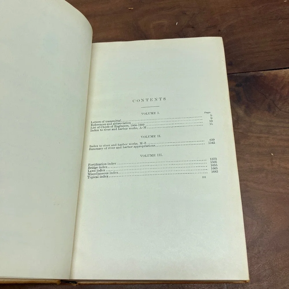 Analytical & Topical Index Chief Engineers Reports 1866-1900 Vol II 1903